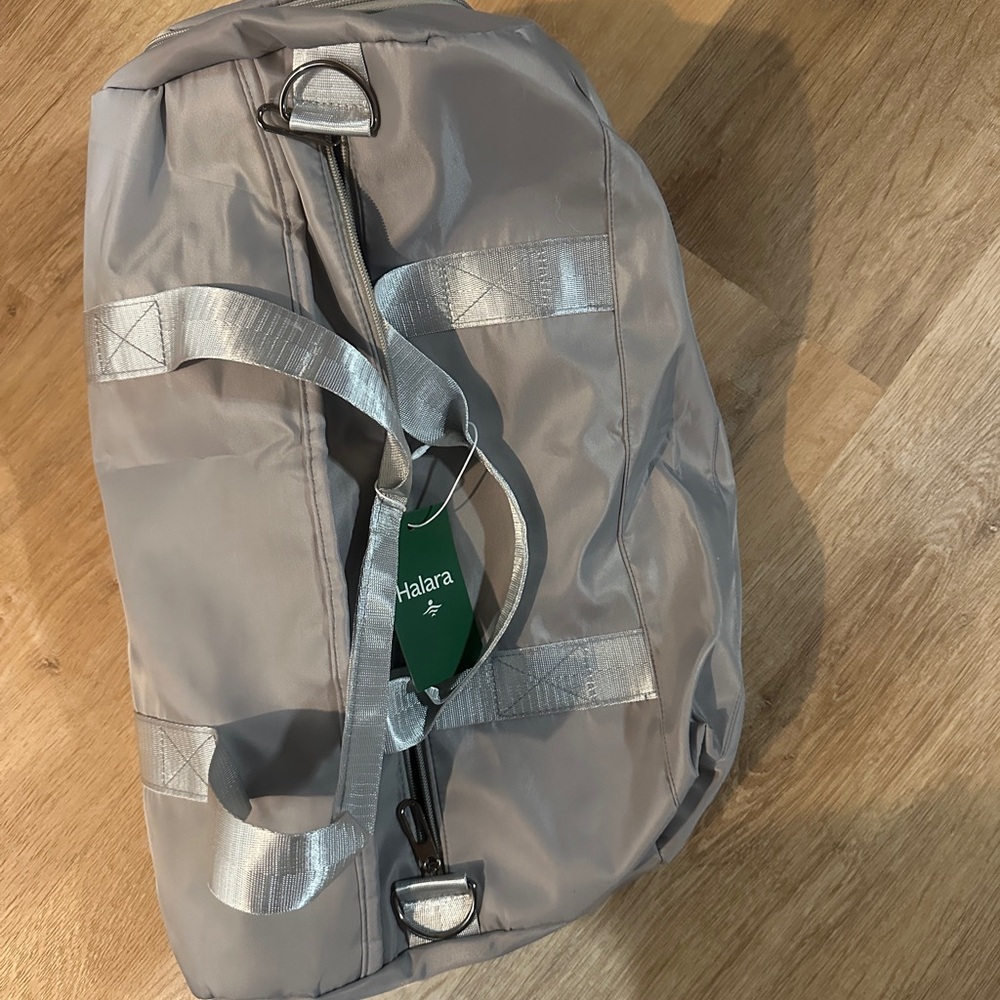 Halara Gray gym duffel bag